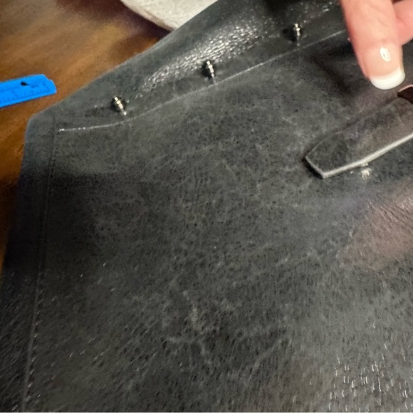 New Botkier Black Leather studded hobo tote with Botkier pouch - Picture 5 of 16